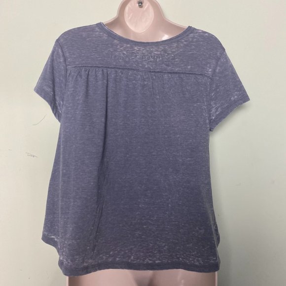 Gypsy Heart Short Sleeve Loose Grey Hi-Lo Top - NWT - Picture 5 of 7